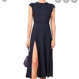 NWT Reformation Gavin Dress in Navy Size 4